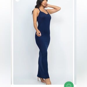 Elegant Navy Blue Maxi Dress